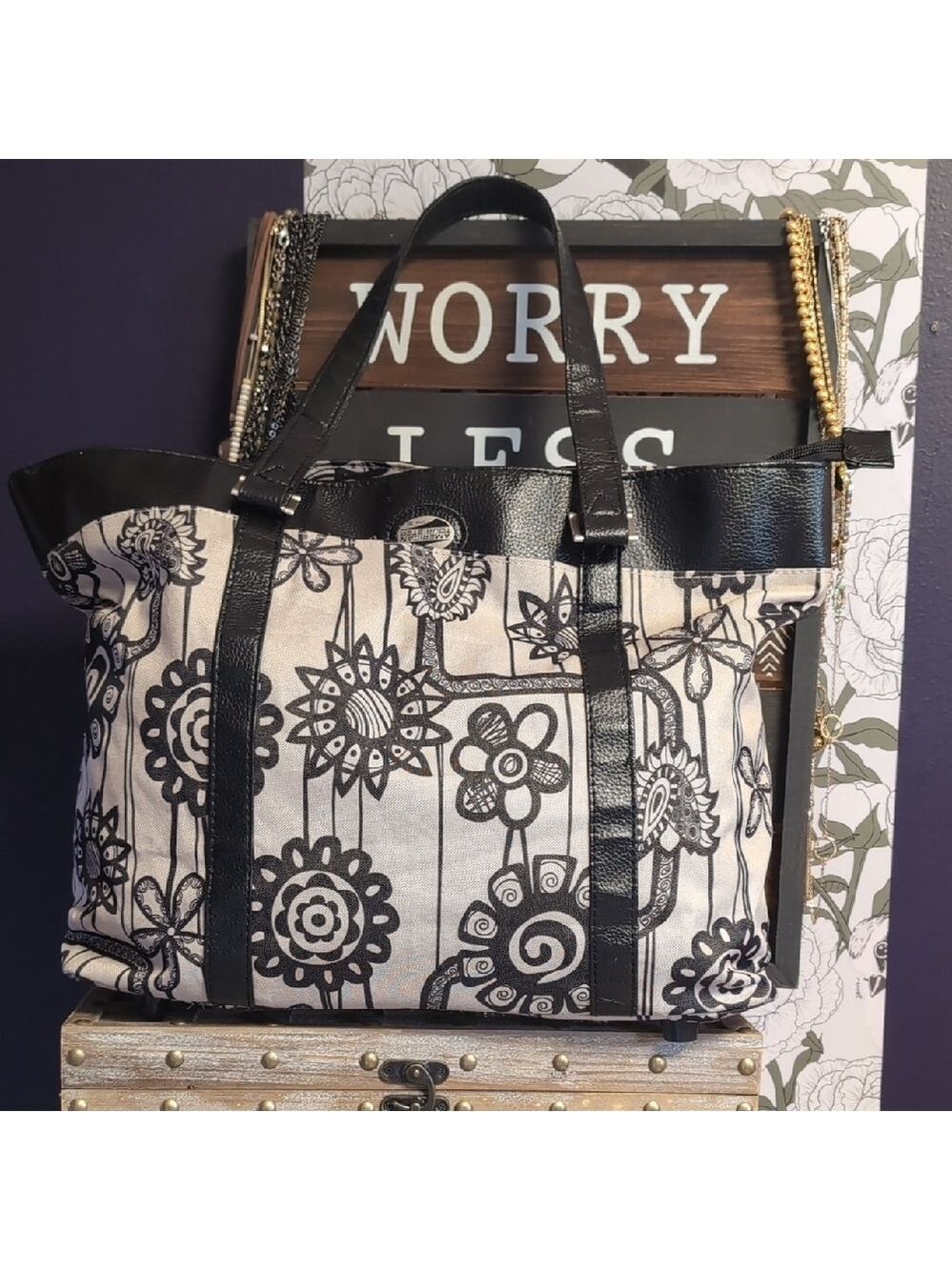 Paisley Print & Purple Liner Travel Bag By American Tourister